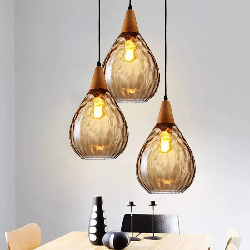 Vintage Retro Glass Mini Pendant Lighting for Kitchen Islands