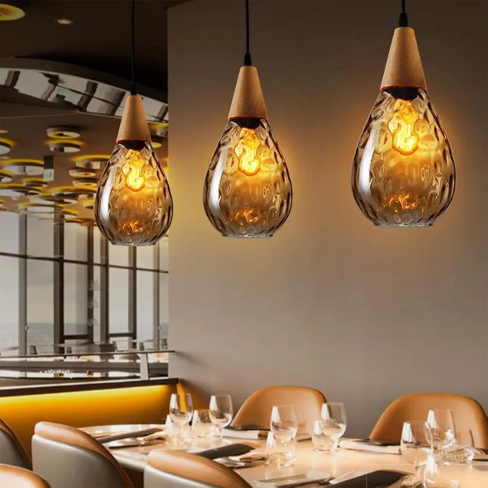 Vintage Retro Glass Mini Pendant Lighting for Kitchen Islands