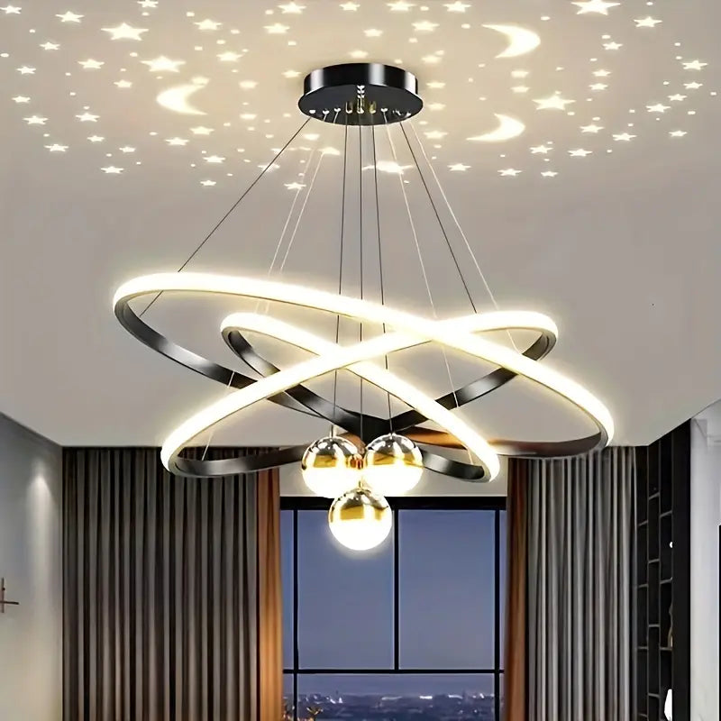 Tyalez Modern LED Star Dimming Pendant Light（three-colour changeable light）