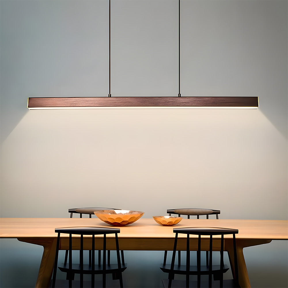 Tyalez Minimalist One-line Long LED Dining Room Pendant Lights