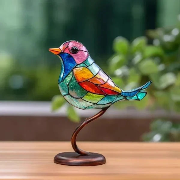 Tyalez Chic Acrylic Painted Bird Table Lamp