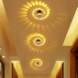 Tyalez Stylish Indoor Spiral Aluminum RGB LED Wall Lights For Living Room