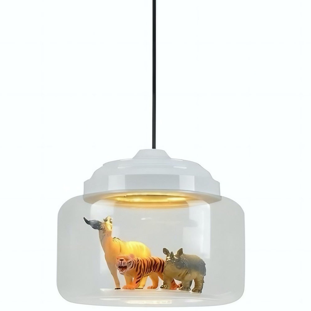 Creative Zoo-Inspired Bell Jar Pendant Light