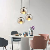 Modern Handblown Glass Globe Ceiling Light