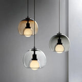 Modern Handblown Glass Globe Ceiling Light