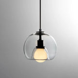 Modern Handblown Glass Globe Ceiling Light