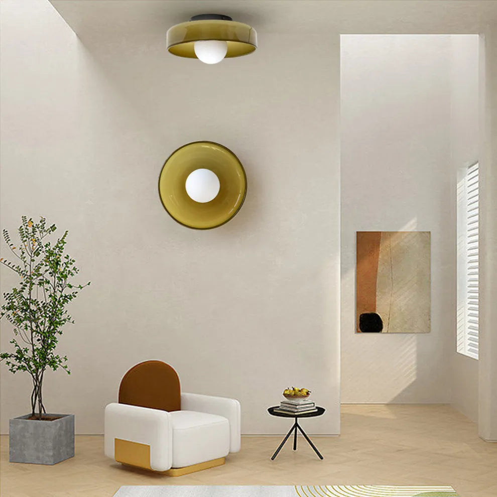 Tyalez Glass Round LED Ceiling Light