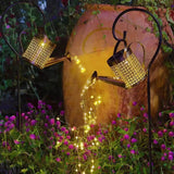 Tyalez Solar Outdoor Watering Can Waterfall Garden Lamp