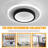 Tyalez Acrylic LED Mini Ceiling Lights, black, 24cm, round, 3 Light Colors Changeable