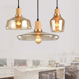 Tyalez Antique Glass Coated Wood Pendant Lights