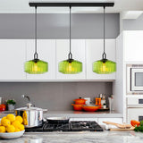 Tyalez Mid Century Striped Glass Pendant Light