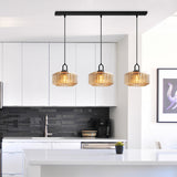 Tyalez Mid Century Striped Glass Pendant Light
