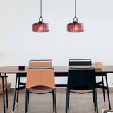 Tyalez Mid Century Striped Glass Pendant Light