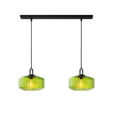 Tyalez Mid Century Striped Glass Pendant Light