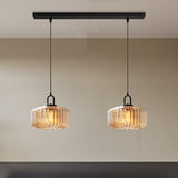 Tyalez Mid Century Striped Glass Pendant Light