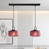 Tyalez Mid Century Striped Glass Pendant Light