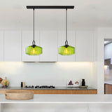 Tyalez Mid Century Striped Glass Pendant Light
