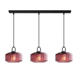 Tyalez Mid Century Striped Glass Pendant Light