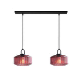 Tyalez Mid Century Striped Glass Pendant Light
