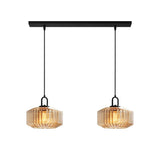 Tyalez Mid Century Striped Glass Pendant Light