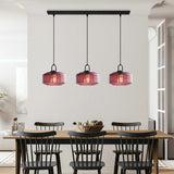 Tyalez Mid Century Striped Glass Pendant Light