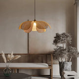 Tyalez Rattan Petal Rustic Lamp Shade Pendant Light
