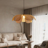 Tyalez Rattan Petal Rustic Lamp Shade Pendant Light