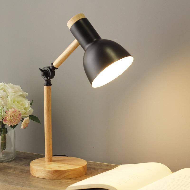 Tyalez Adjustable & Foldable Wooden Table Lamp