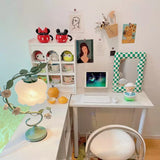 Tyalez Green Pink White Rose Flower Table Lamp