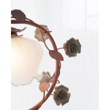 Tyalez Green Pink White Rose Flower Table Lamp
