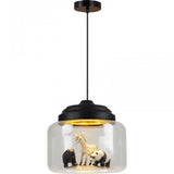 Creative Zoo-Inspired Bell Jar Pendant Light