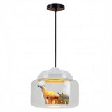 Creative Zoo-Inspired Bell Jar Pendant Light